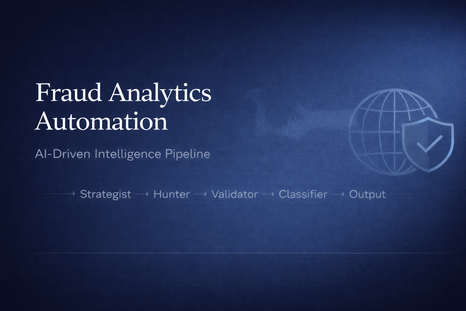 AI-Driven Fraud Intelligence Pipeline preview